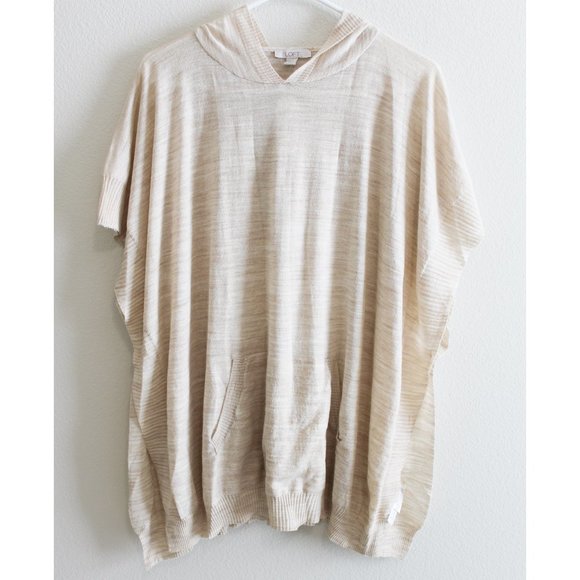 NWT LOFT Hoodie Poncho - Picture 2 of 6